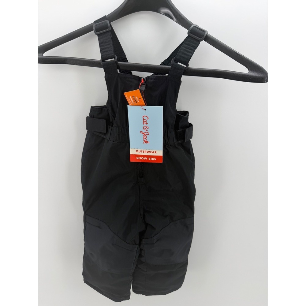 Snow Bibs Toddler 18M Black New Reinforced Knees Outerwear Cat & Jack